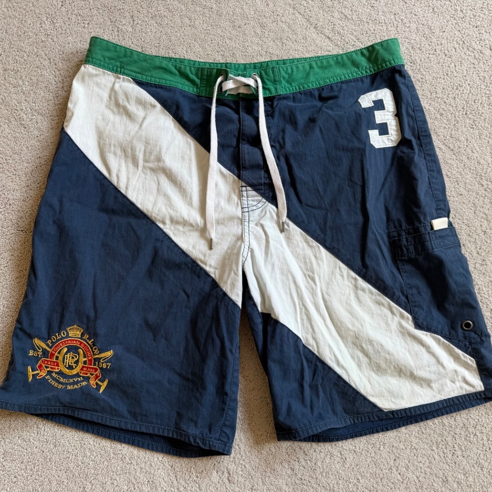 POLO RALPH LAUREN Mens' Navy Board Shorts sz 34